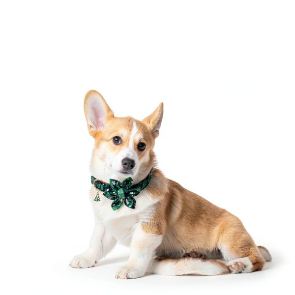 ADOGGYGO Christmas Dog Collar Plaid Floral Pet Collar-2