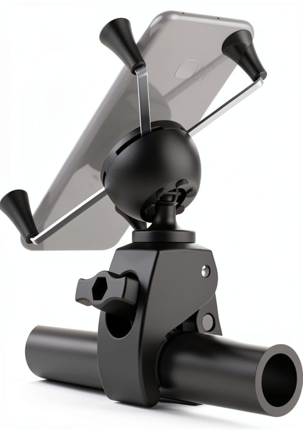 RAM MOUNTS Tough-Claw Phone Mount 0.625‑1.5" Rail Clamp Rubber Caps-2