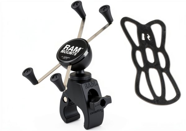 RAM MOUNTS Tough-Claw Phone Mount 0.625‑1.5" Rail Clamp Rubber Caps-1