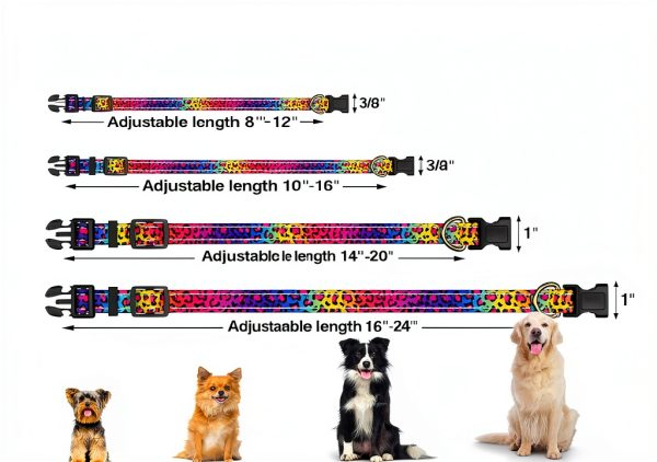 TMOODEL Dog Collar Reflective Nylon-6