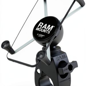 RAM MOUNTS Tough-Claw Phone Mount 0.625‑1.5" Rail Clamp Rubber Caps-0