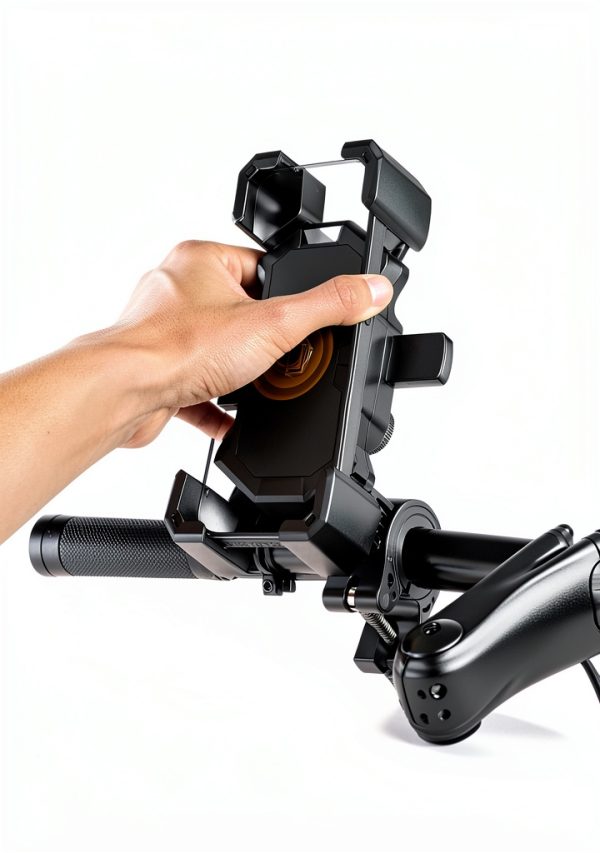 Delobon Bike Phone Mount Rotatable Quick Lock Black 360°-3