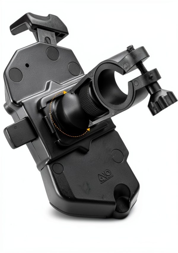 ROCKBROS Motorcycle Phone Mount Handlebar Black Quick Release One-Hand-6