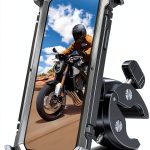 Bovemanx Motorcycle Phone Mount Adjustable Shock Resistant Graphite-0