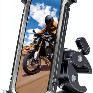 Bovemanx Motorcycle Phone Mount Adjustable Shock Resistant Graphite-0