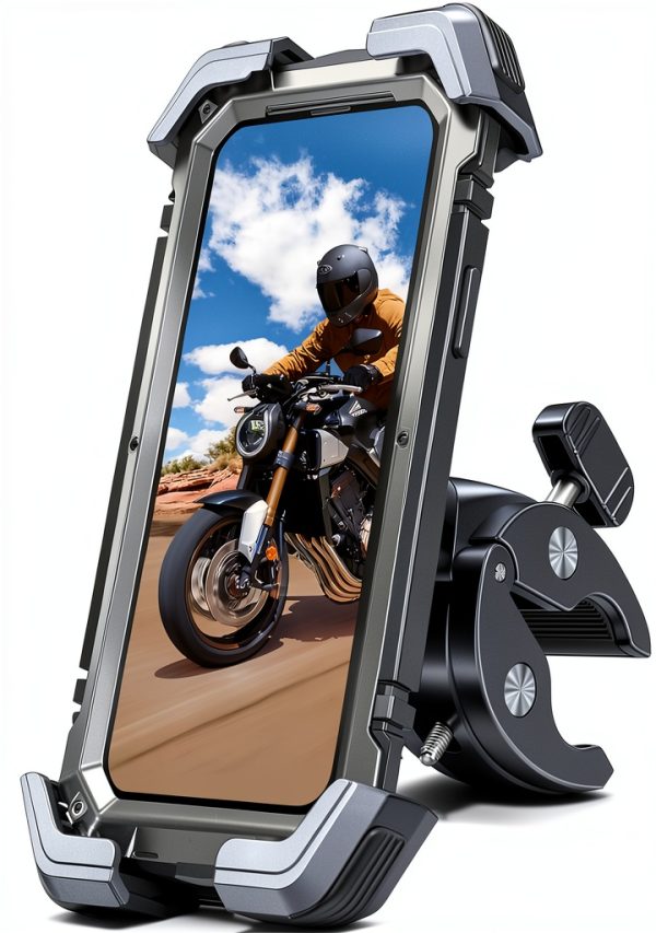 Bovemanx Motorcycle Phone Mount Adjustable Shock Resistant Graphite-0