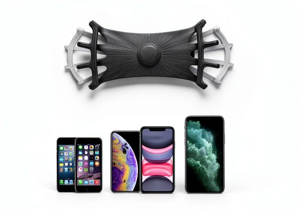 Bike Phone Holder Kinizuxi Silicone 2 Pack Black 360 Degree Rotation-1