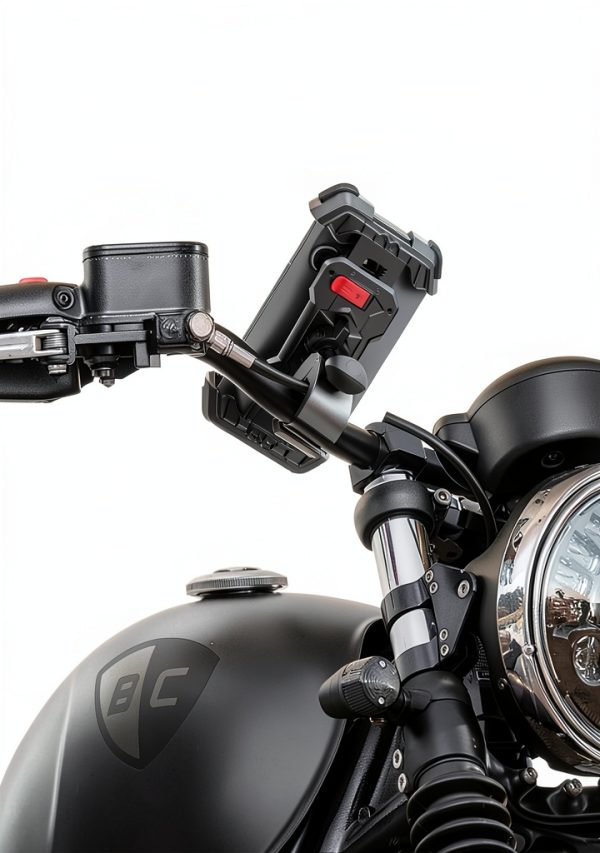 Bovemanx Motorcycle Phone Mount Adjustable Shock Resistant Graphite-6