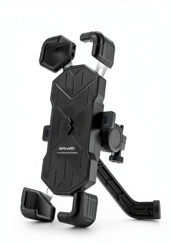 ROCKBROS Motorcycle Phone Mount Handlebar Black Quick Release One-Hand-5