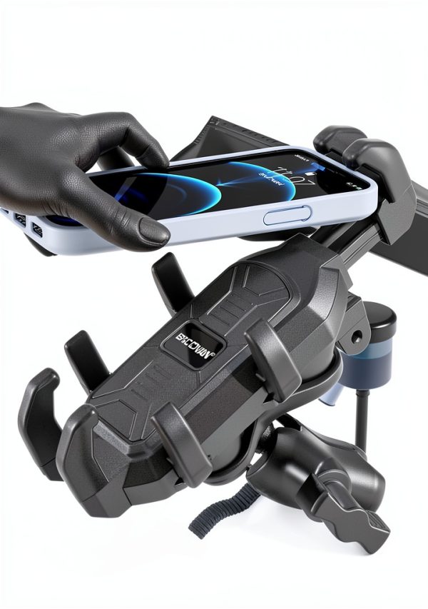 Motorcycle Phone Mount BRCOVAN Adjustable Vibration Dampener Black-4