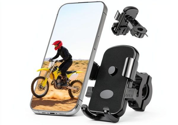 ZMDCAM Motorcycle Tablet Holder 360° Adjustable One‑Click Auto‑Lock-0