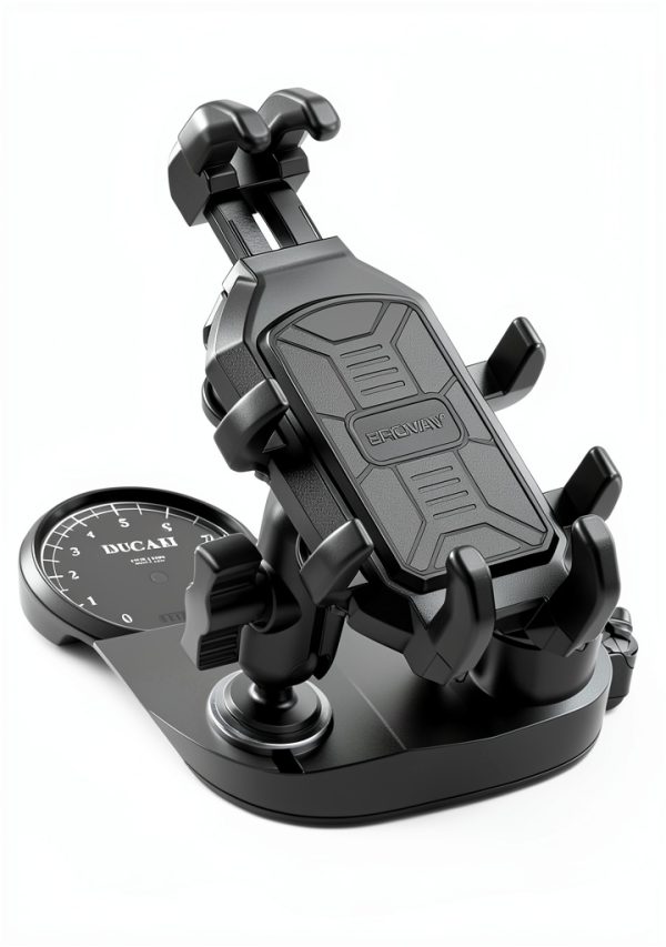 Motorcycle Phone Mount BRCOVAN Adjustable Vibration Dampener Black-1