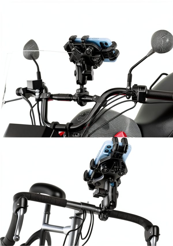 Motorcycle Phone Holder BRCOVAN Adjustable Vibration Dampener BKW-1-5