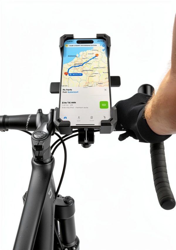 Delobon Bike Phone Mount Rotatable Quick Lock Black 360°-5