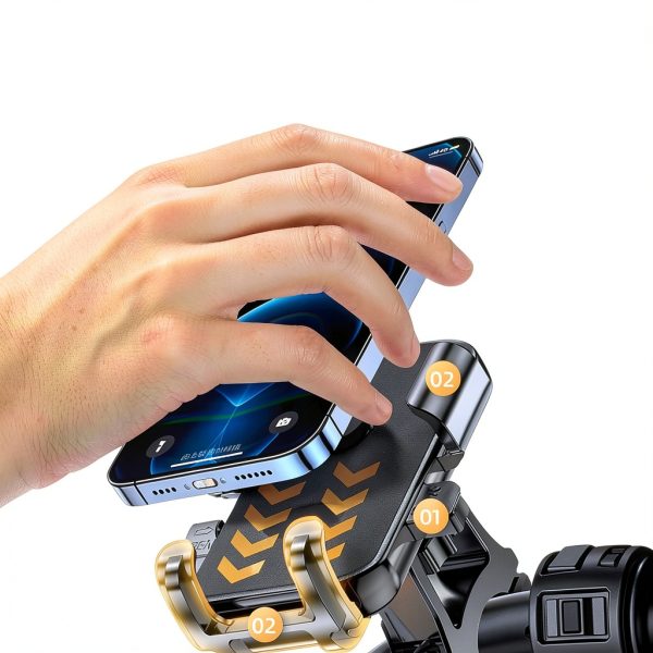 ZMDCAM Motorcycle Tablet Holder 360° Adjustable One‑Click Auto‑Lock-2