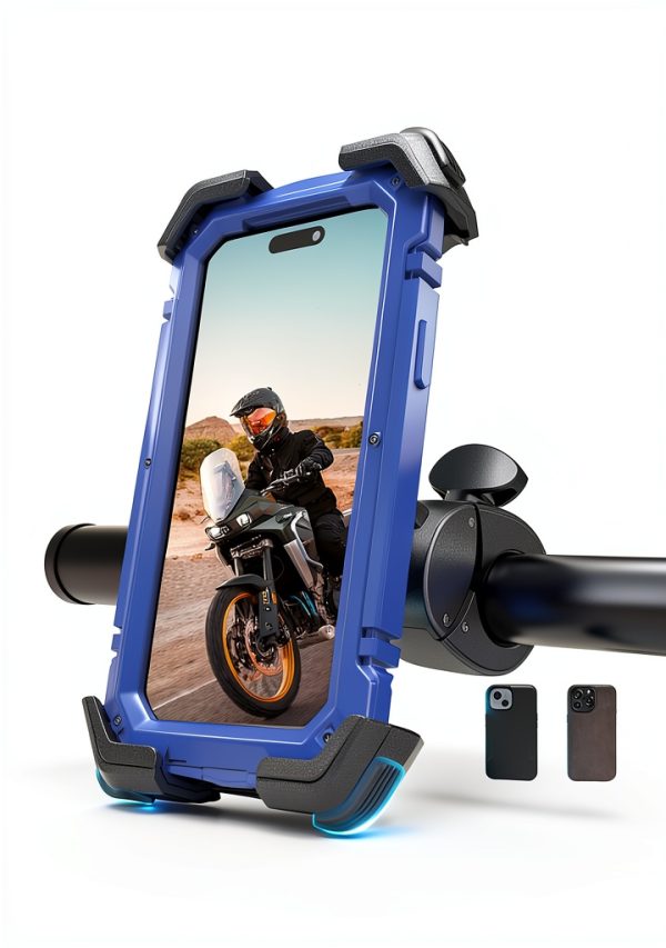 Bovemanx Motorcycle Phone Mount Adjustable Shock Resistant Graphite-1