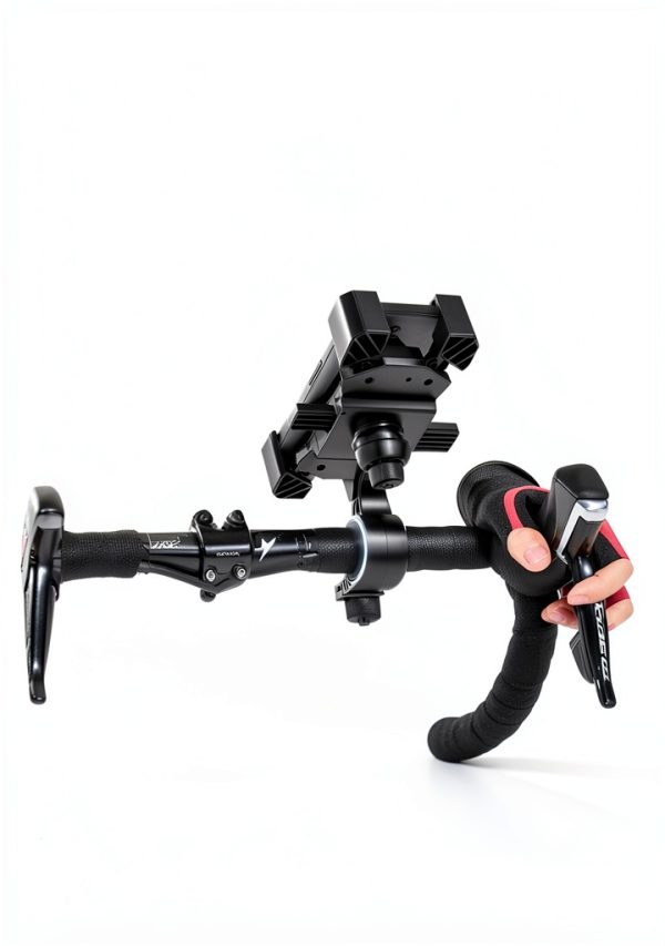 Delobon Bike Phone Mount Rotatable Quick Lock Black 360°-4