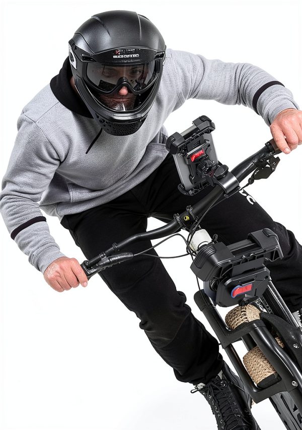 Bovemanx Motorcycle Phone Mount Adjustable Shock Resistant Graphite-2