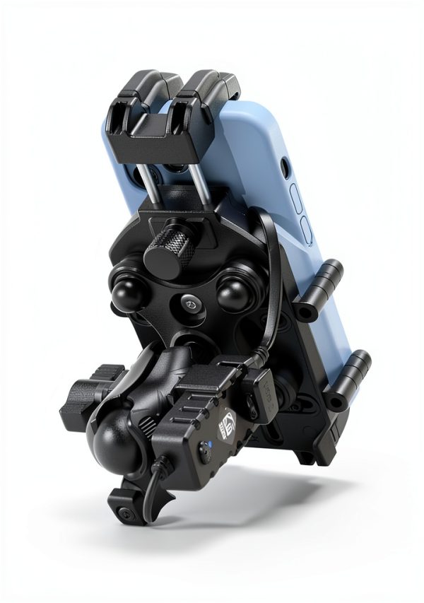 Motorcycle Phone Mount BRCOVAN M26-A IP66 Waterproof Qi 15W Charger-5