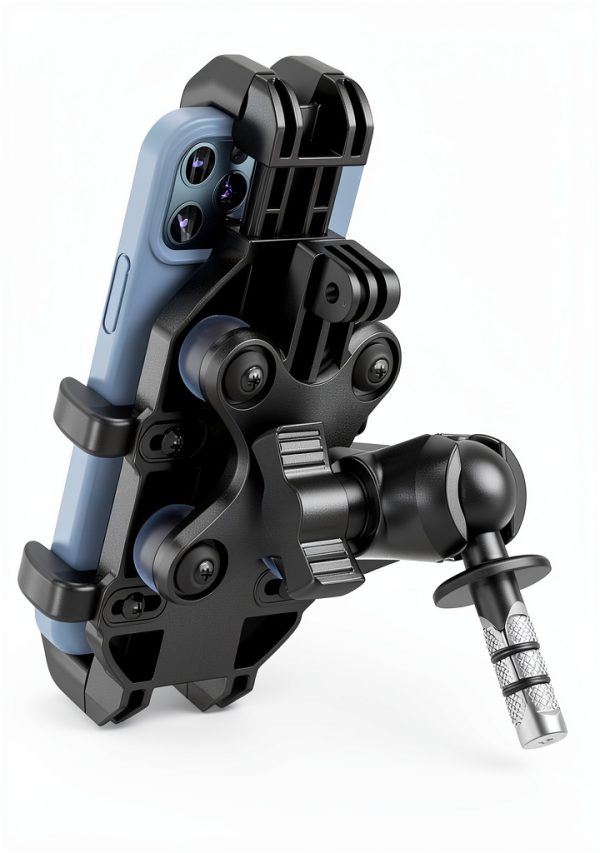 Motorcycle Phone Mount BRCOVAN Adjustable Vibration Dampener Black-3