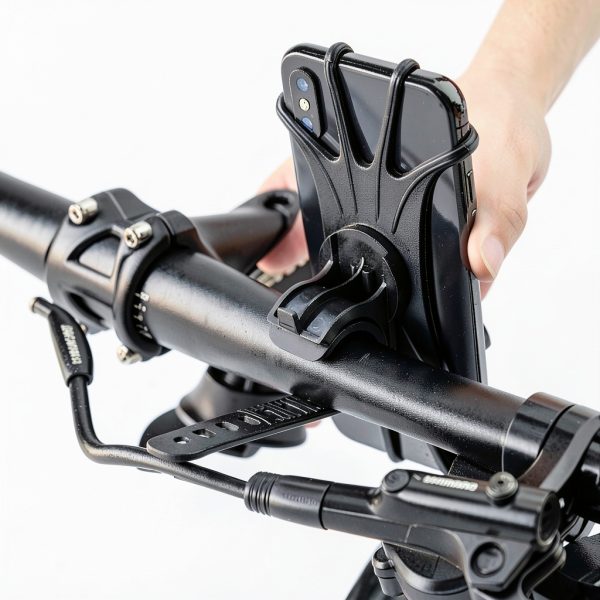 Bike Phone Holder Kinizuxi Silicone 2 Pack Black 360 Degree Rotation-4