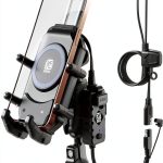 Motorcycle Phone Mount BRCOVAN M26-A IP66 Waterproof Qi 15W Charger-0