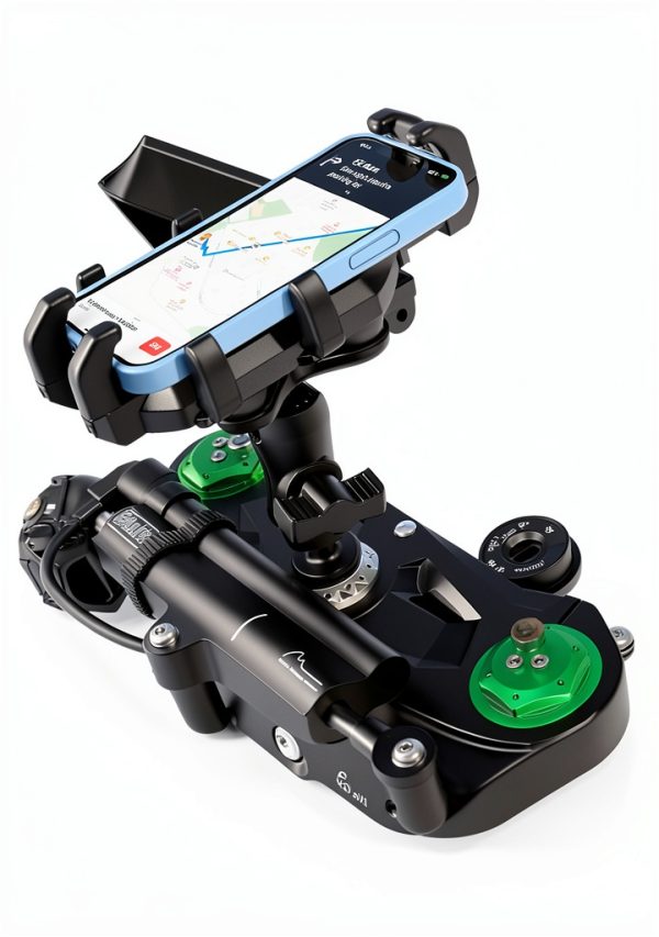 Motorcycle Phone Mount BRCOVAN Adjustable Vibration Dampener Black-7