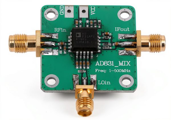 RF Mixer Module, Easy to Use, DC Offset, -10 dBm LO Power, HF VHF Receiver, Quadrature Demodulation, 1-500MHz RF IF LO, 24 dBm 3rd Order, for DC Baseband Conversion, Single-Ended Supply-0