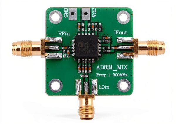RF Mixer Module, Easy to Use, DC Offset, -10 dBm LO Power, HF VHF Receiver, Quadrature Demodulation, 1-500MHz RF IF LO, 24 dBm 3rd Order, for DC Baseband Conversion, Single-Ended Supply-8
