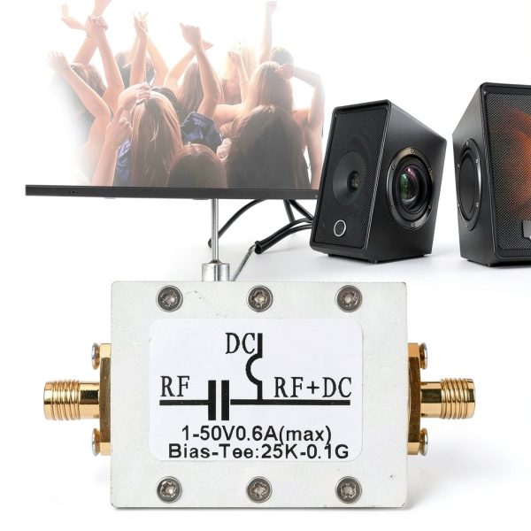 Ciglow Bias Tee Broadband, 25K-100MHz Coaxial Feed RF Broadband Radio Frequency Microwave Coaxial Bias.-3