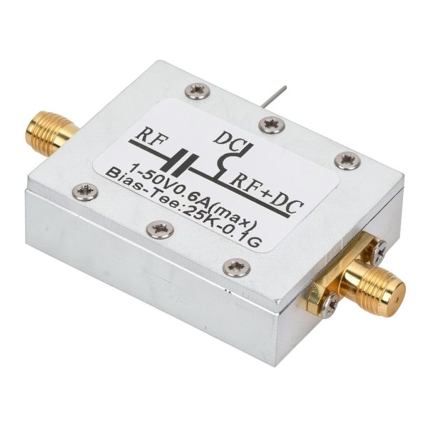 Ciglow Bias Tee Broadband, 25K-100MHz Coaxial Feed RF Broadband Radio Frequency Microwave Coaxial Bias.-2