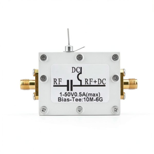Bias Tee,10MHz-6GHz Bias Tee Broadband Radio Frequency Microwave Coaxial Bias Low Noise Amplifier Module.-1