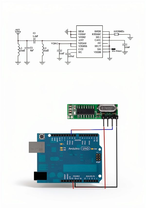433mhz Wireless RF Transmitter & Receiver 5pcs Kit by QCCAN Arduino-5
