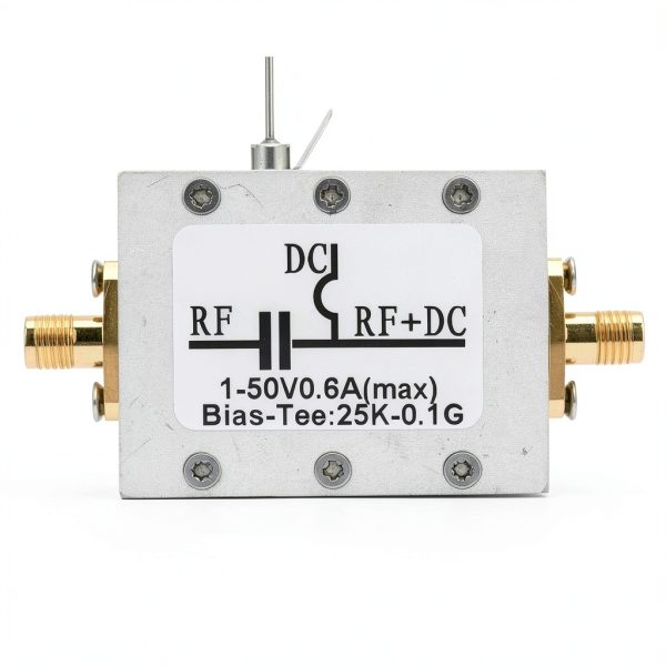 Ciglow Bias Tee Broadband, 25K-100MHz Coaxial Feed RF Broadband Radio Frequency Microwave Coaxial Bias.-0